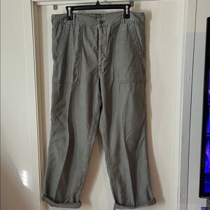 American Eagle Army Green Loose Fatigue Style Pants 14